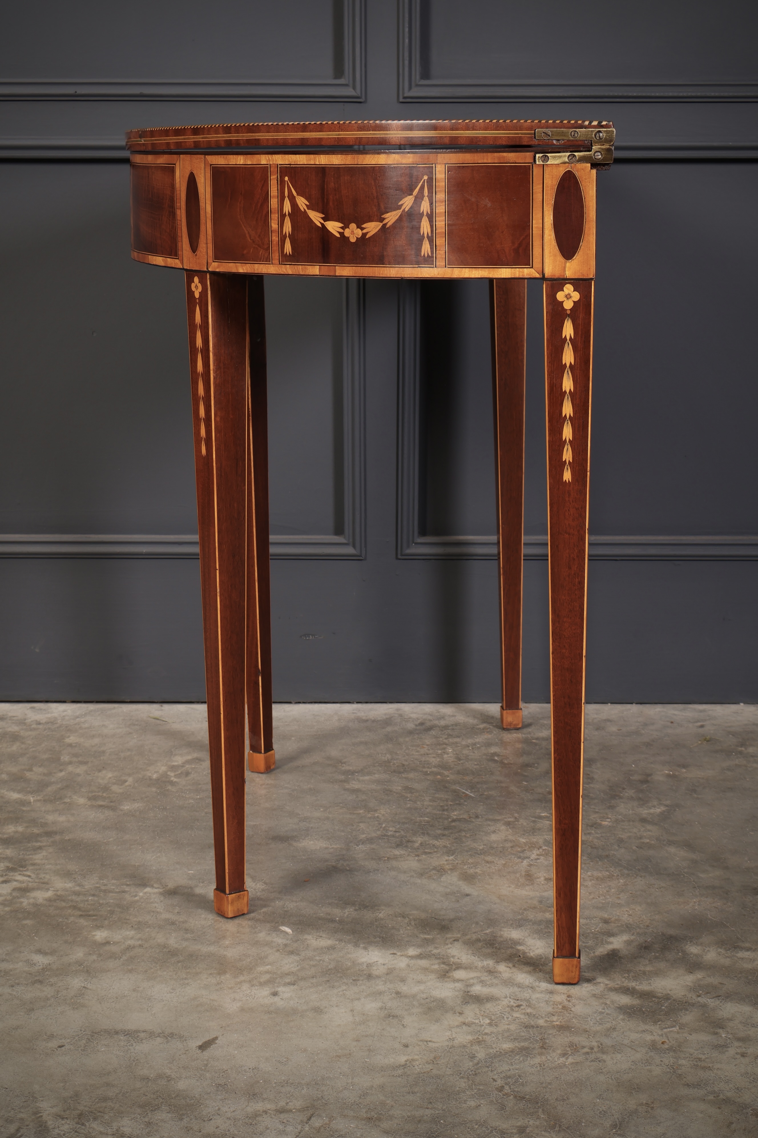 Rare 18th Century Marquetry Inlaid Tea Table - Image 11